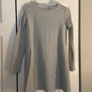 Silver long sleeve dress